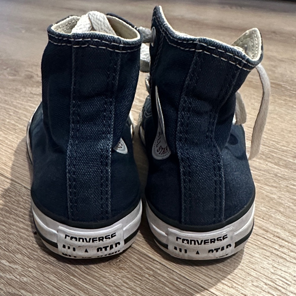 Converse Kids High-Top Sneakers - Dark Blue and White - Picture 6 of 6